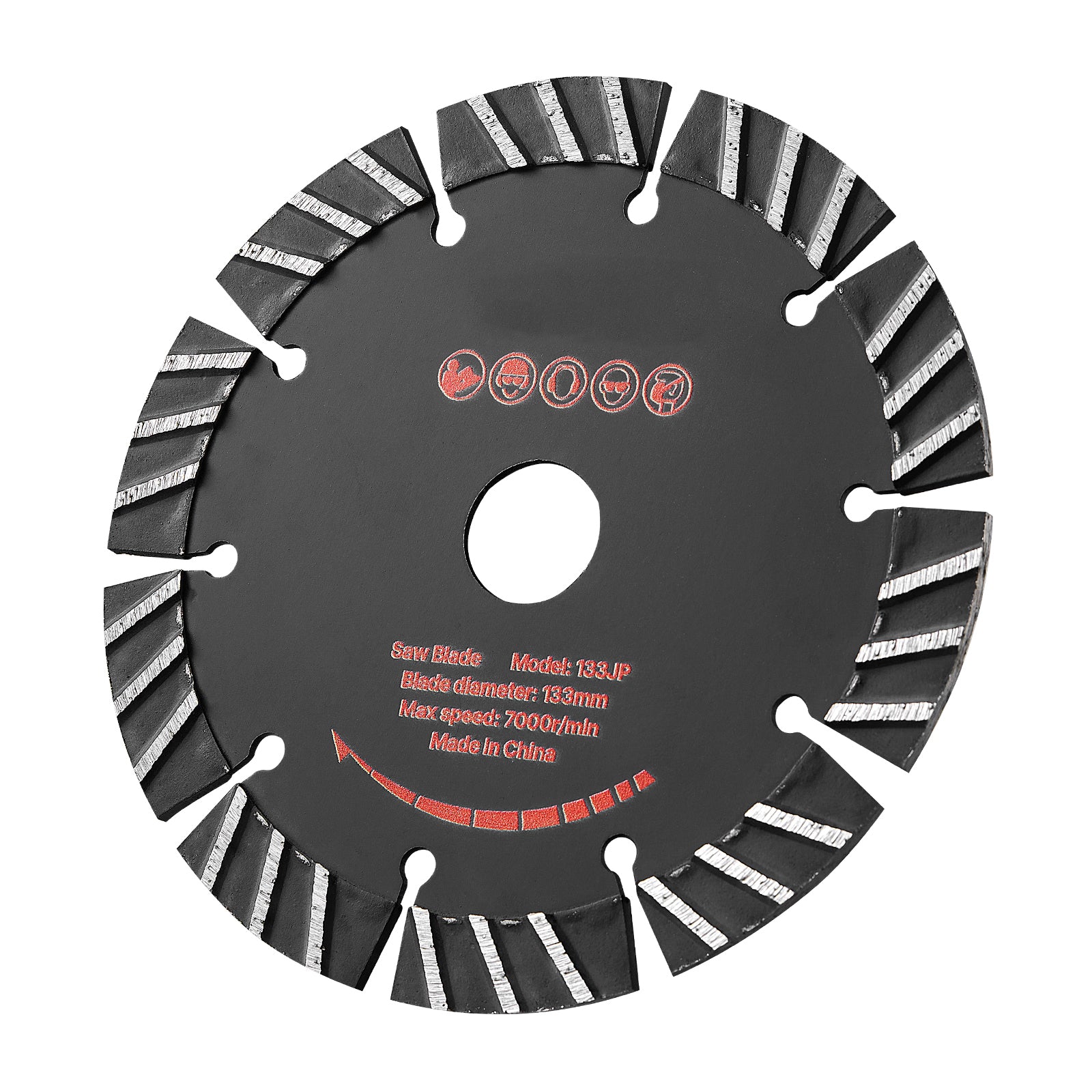5.24" Diamond Wall Chaser Blades, 5-Pack for Concrete, Brick & Stone – main product view