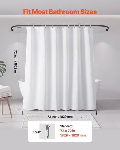 White Waffle Shower Curtain 72 x 72 in – additional product view