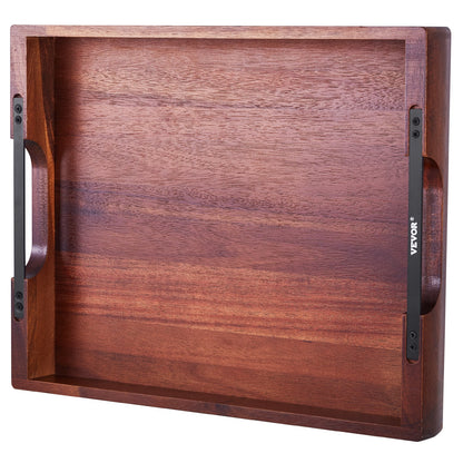 Acacia Wood Serving Tray 17 x 12.2 in with Handles – product presentation