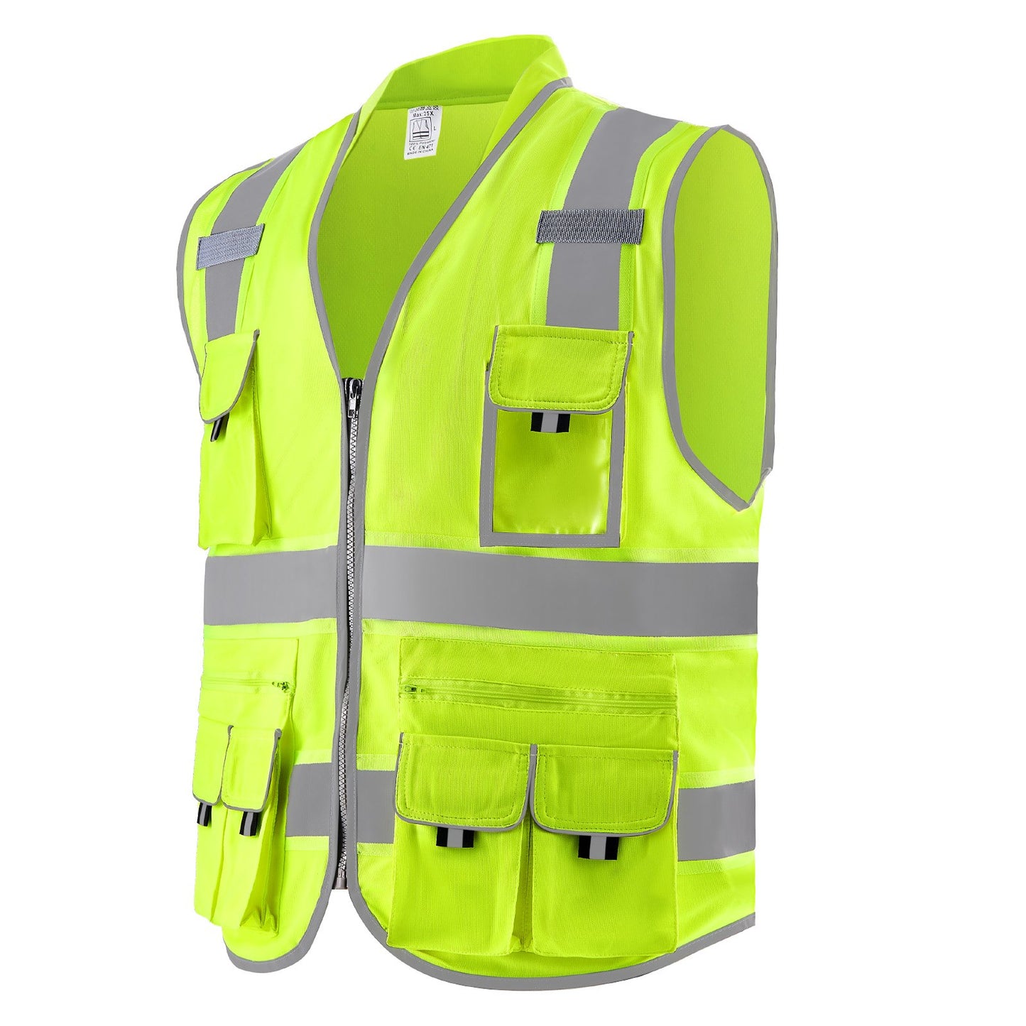 High Visibility Reflective Safety Vest with 10 Pockets – product presentation