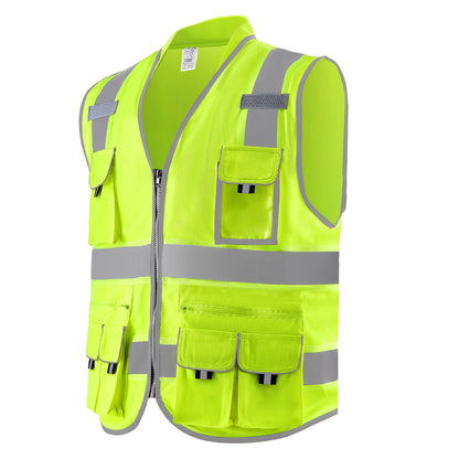 High Visibility Reflective Safety Vest with 10 Pockets – product presentation