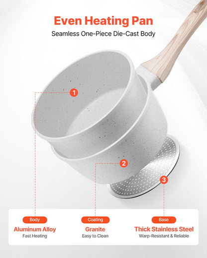 1.5 Qt Nonstick Saucepan with Glass Lid – product detail view