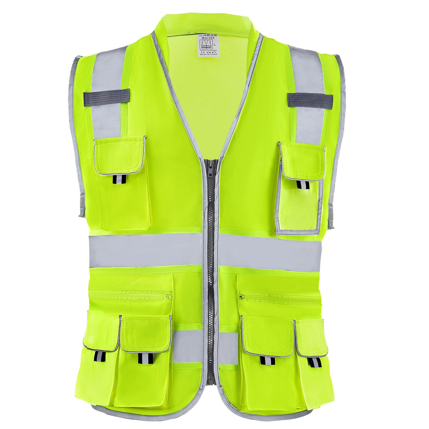 High Visibility Reflective Safety Vest with 10 Pockets – additional product view 7