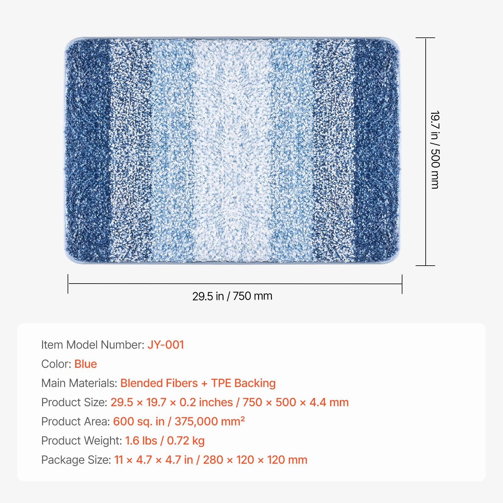 Soft Absorbent Bathroom Rug – alternate angle