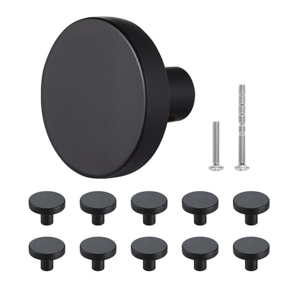 10-Pack 1.26 in Black Cabinet Knobs – main product view