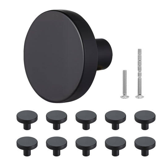 10-Pack 1.26 in Black Cabinet Knobs – main product view