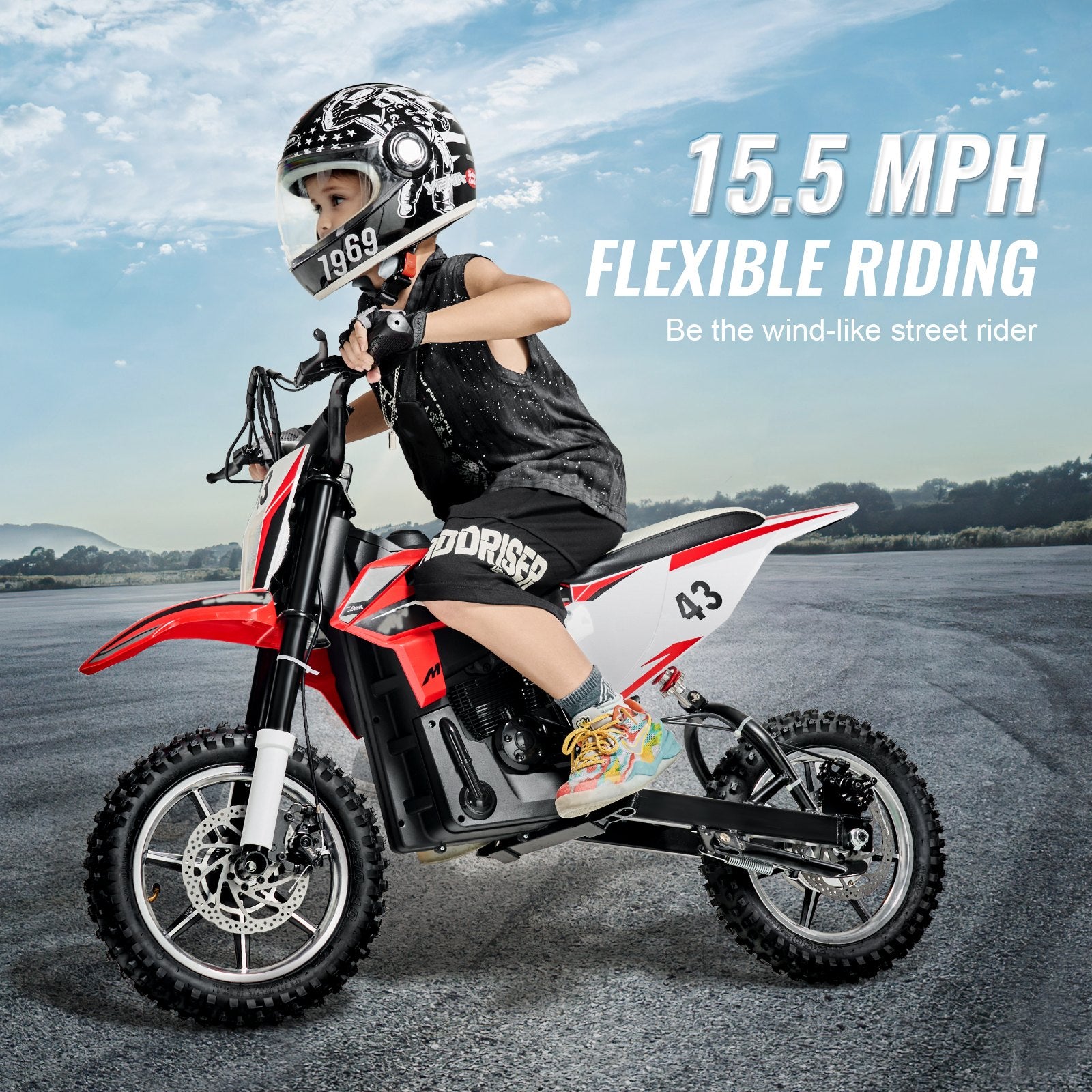 Kids Electric Dirt Bike | 36V Mini Motorcycle 15.5MPH – alternate product view