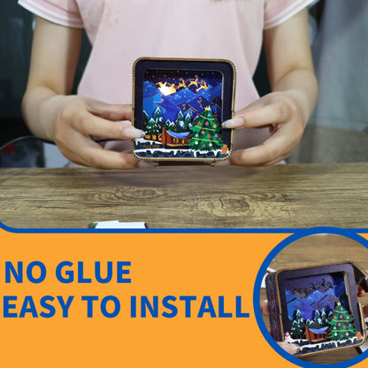 3D Wooden Puzzle Model Kit with Night Light | DIY Desk Decor – product detail view