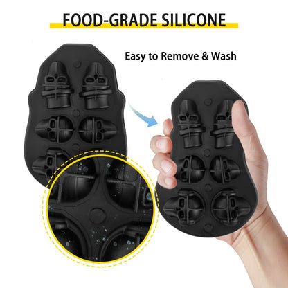 6-Cavity Skull Ice Cube Tray – product detail view