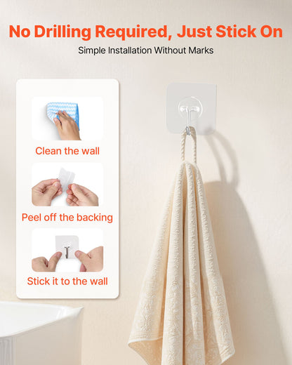 Self-Adhesive Wall Hooks 12 Pack – alternate product view
