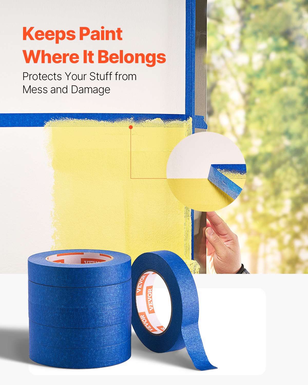 Blue Painter’s Tape 6 Rolls – main product view