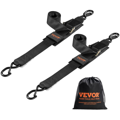 Retractable Ratchet Tie-Down Straps 2 Pack – product detail view