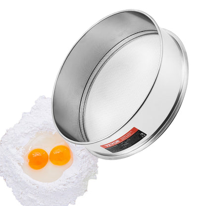 12-Mesh Stainless Steel Flour Sieve for Baking & Cake – main product view