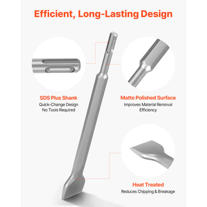 4-Piece SDS Plus Chisel Set for Concrete, Brick & Demolition – additional product view
