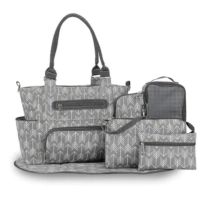 8-Piece Diaper Bag Set with Changing Pad & Bottle Bag – main product view