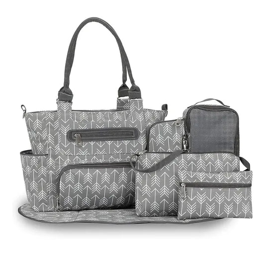 8-Piece Diaper Bag Set with Changing Pad & Bottle Bag – main product view