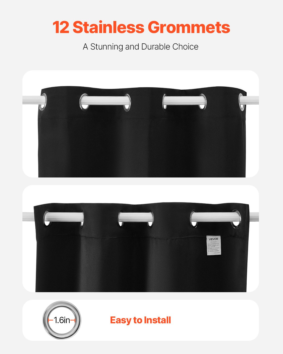 Blackout Curtains 42 x 63 in, 2 Panels – additional product view