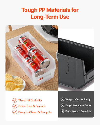 8-Pack Clear Stackable Storage Bins 10.9 x 5.5 x 5.1 in – product detail view