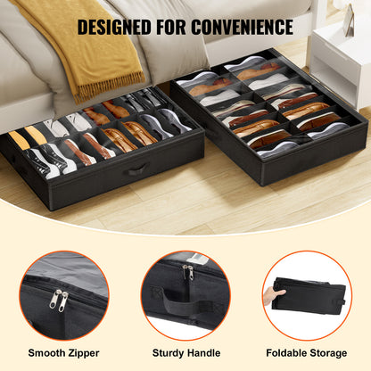 Underbed Shoe Storage Organizers 2 Pack – alternate angle