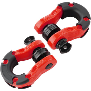 3/4" D-Ring Recovery Shackles 2-Pack, 30-Ton Break Strength, Red – main product view