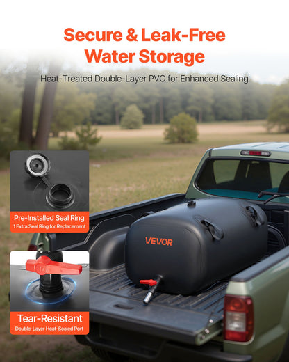 30-Gallon PVC Water Storage Bladder for Camping & Irrigation – feature detail view