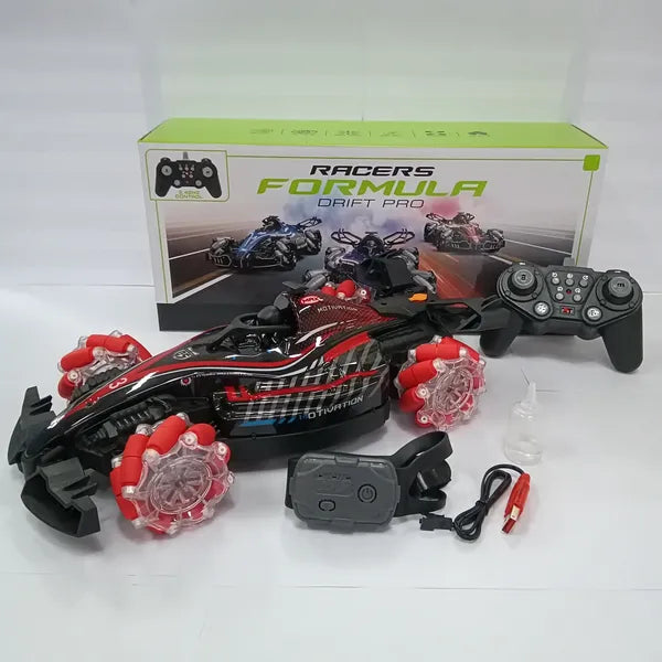 F1 Style Remote Control Car with Music, Lights & Spray Tail – product detail view