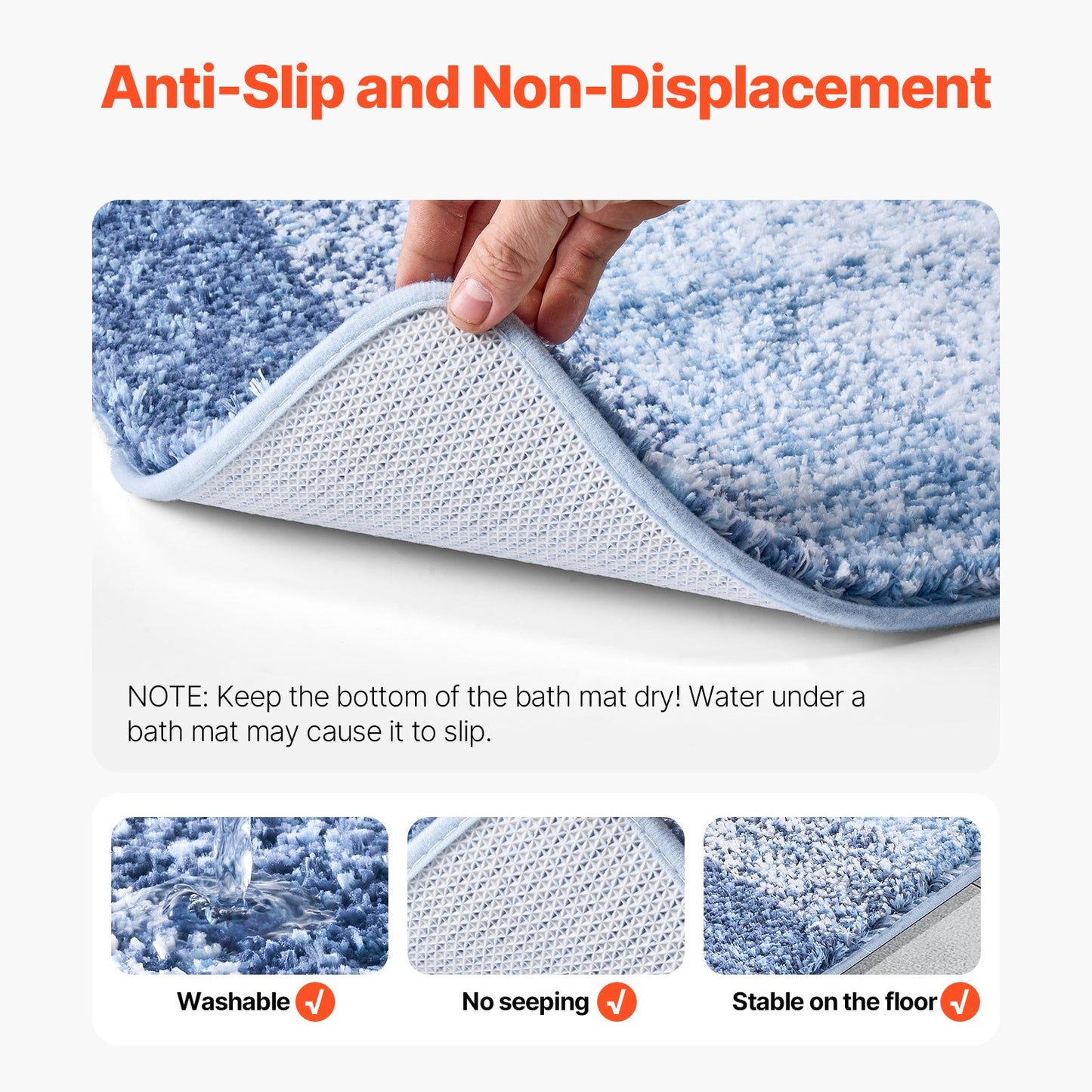Soft Absorbent Bathroom Rug – alternate product view