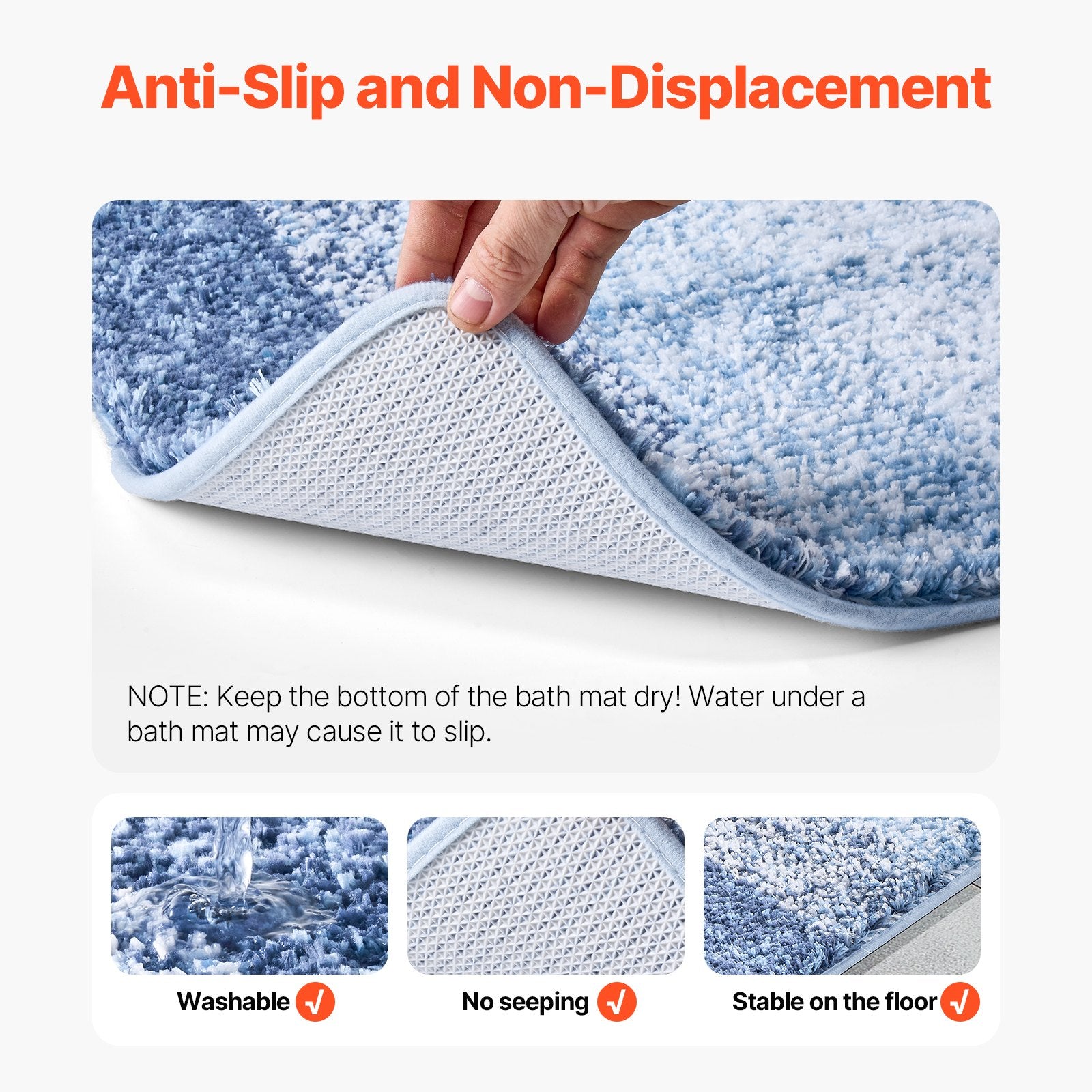Soft Absorbent Bathroom Rug – alternate product view