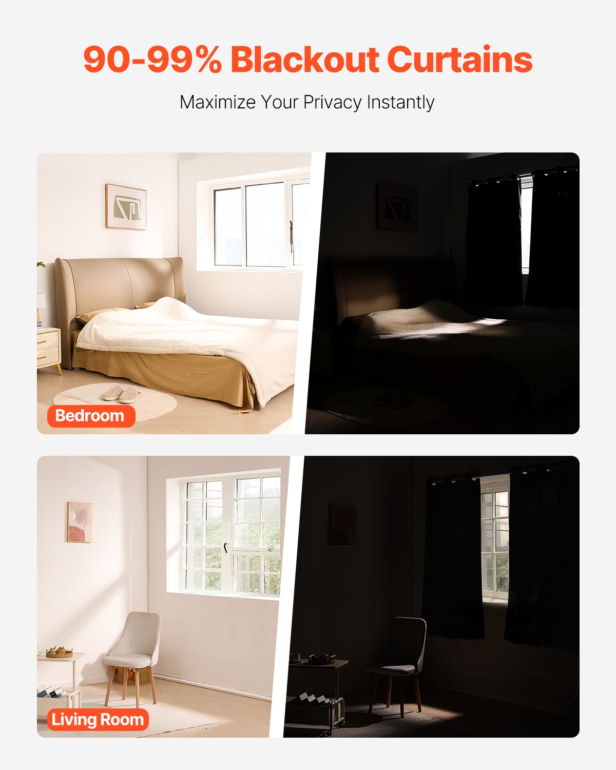 Blackout Curtains 42 x 63 in, 2 Panels – alternate product view