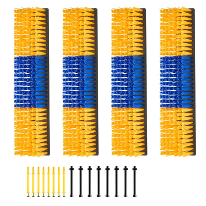 16.9" Livestock Scratching Brush with Mounting Screws, Green & Black – in-use product view