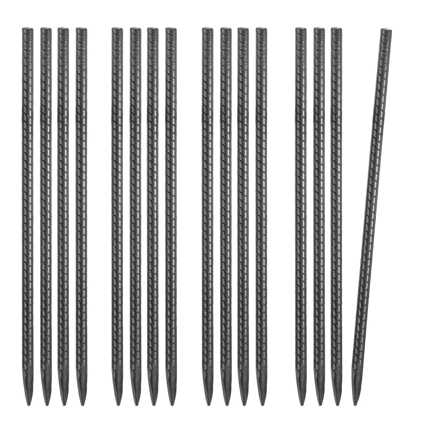 16" Galvanized Steel Rebar Stakes, 16-Pack Heavy-Duty Ground Anchors – main product view
