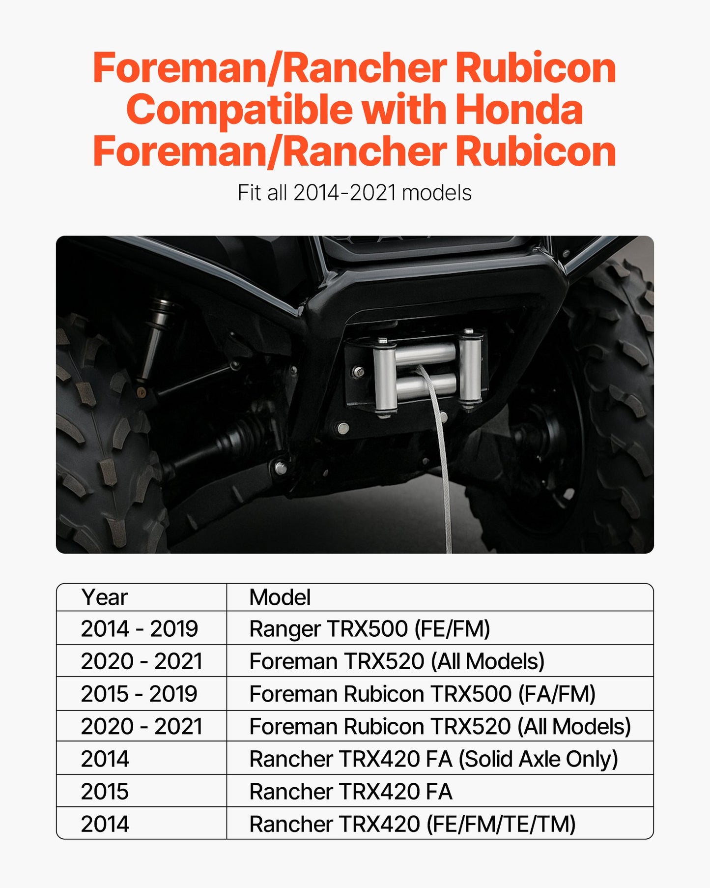 Winch Mount for Honda Foreman, Rancher & Rubicon 2014–2021 – alternate product view