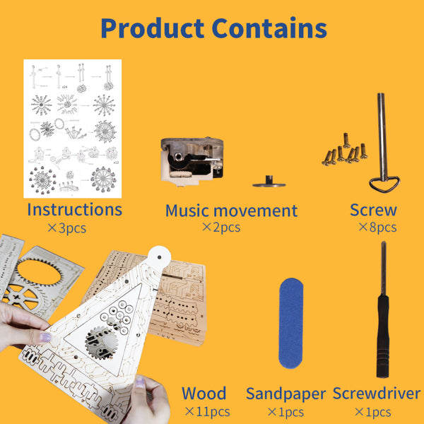 3D Wooden Ferris Wheel Music Box | DIY Puzzle Assembly Kit – product detail view