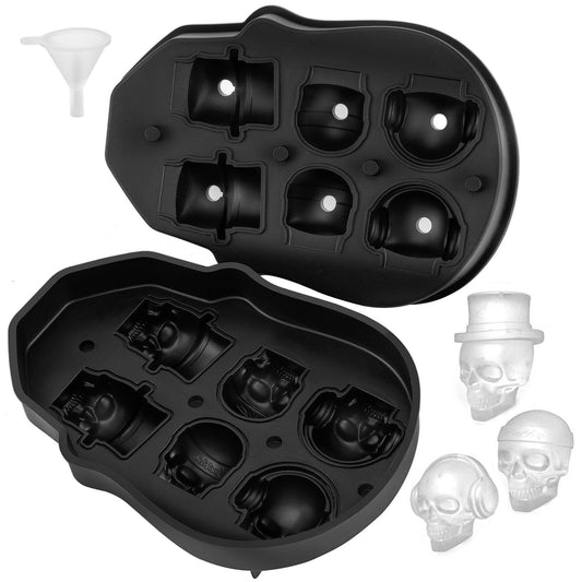 6-Cavity Skull Ice Cube Tray – main product view