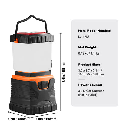 Battery Powered LED Camping Lantern – alternate angle