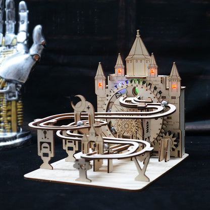 Electric 3D Wooden Marble Run Puzzle | DIY Mechanical Model Kit – alternate product view