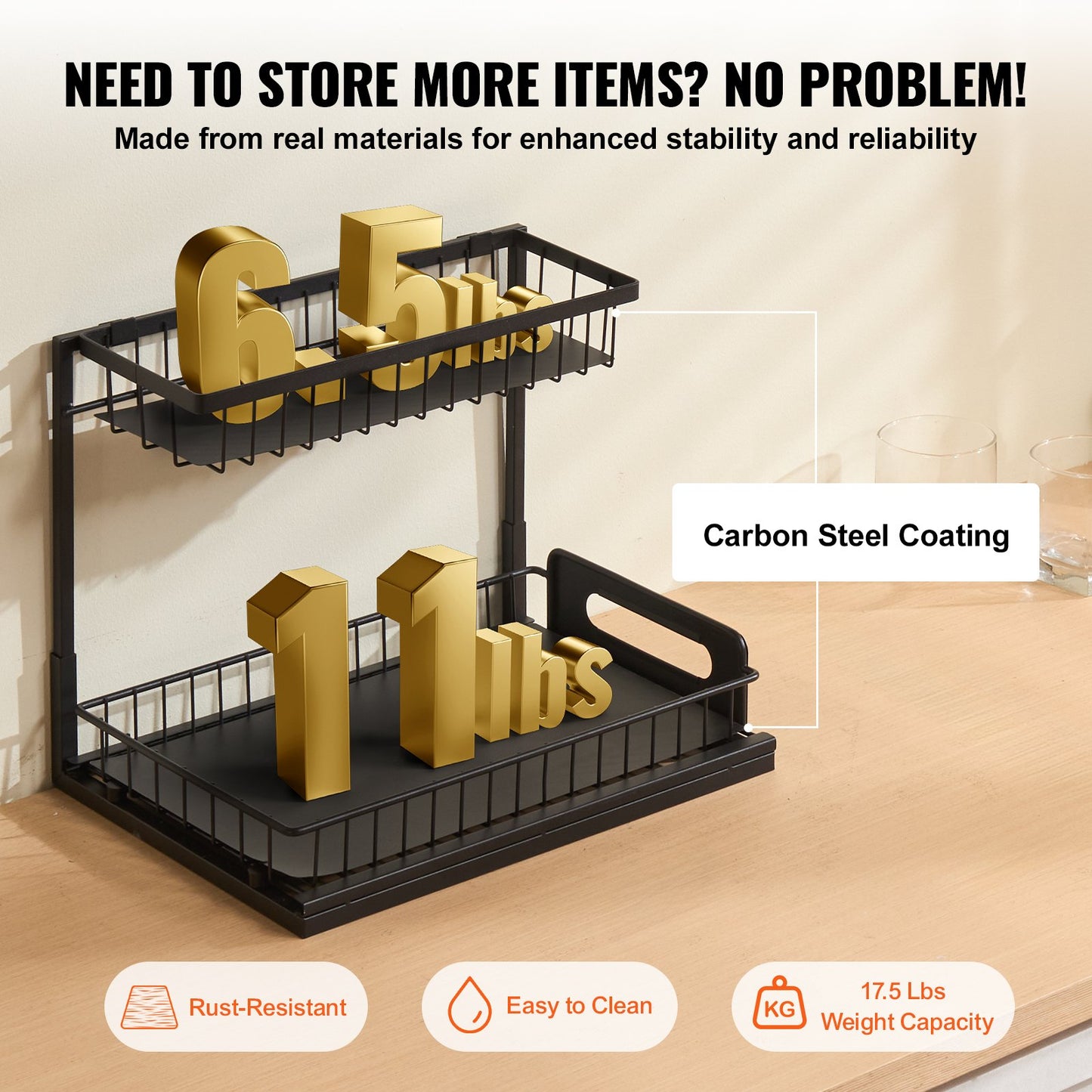 2-Tier Pull-Out Under Sink Organizer – alternate angle