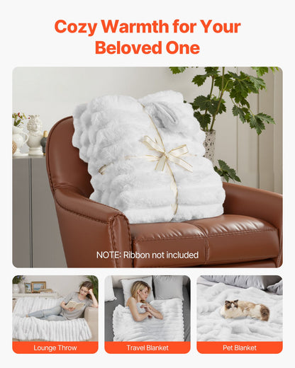 Faux Fur Throw Blanket 50 x 60 in – alternate product view