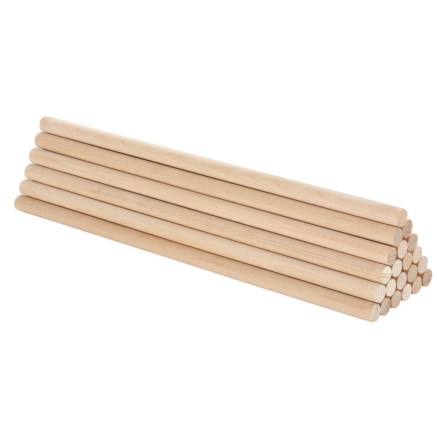 25-Pack 12 in Wooden Dowel Rods – feature detail view