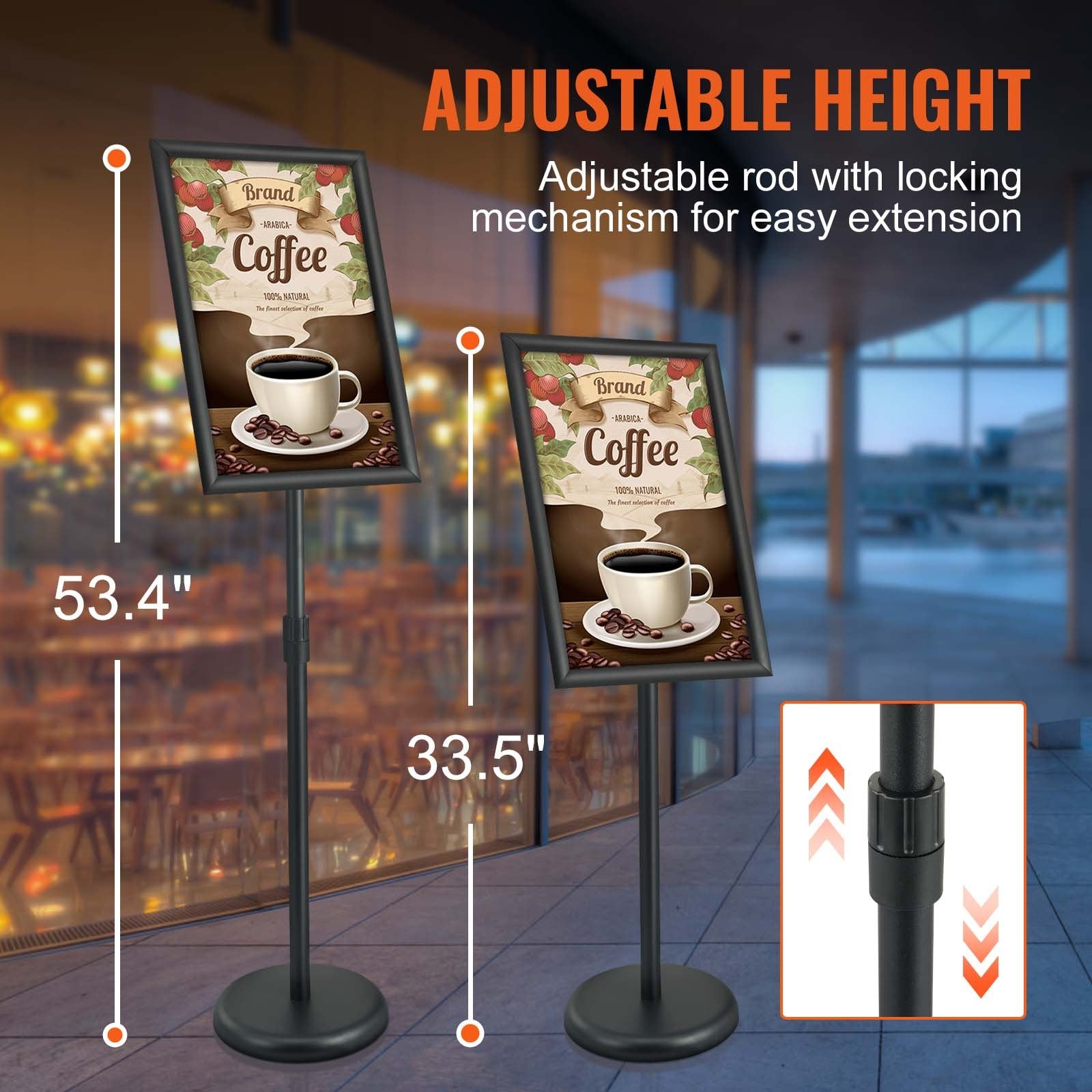 11 x 17 in Adjustable Pedestal Sign Holder – additional product view