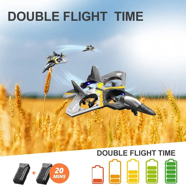 4DRC V17 RC Plane 2.4GHz 6CH EPP Aircraft with Stunt Rolls – feature detail view