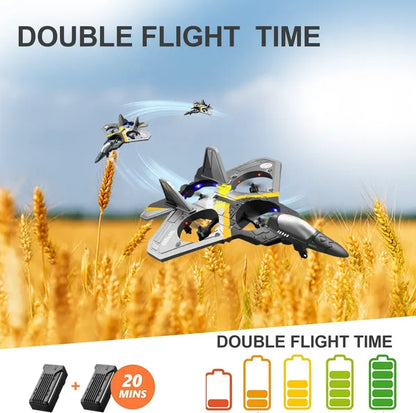 4DRC V17 RC Plane 2.4GHz 6CH EPP Aircraft with Stunt Rolls – feature detail view