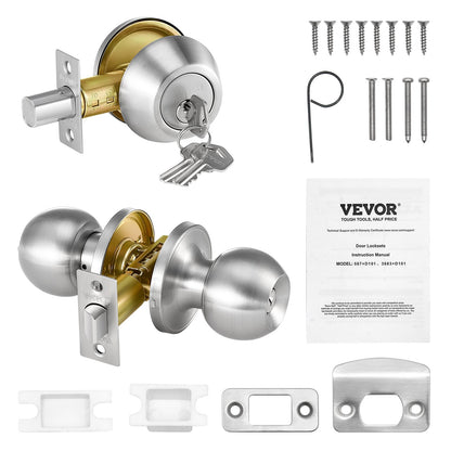 Entry Door Knob and Deadbolt Set – alternate angle