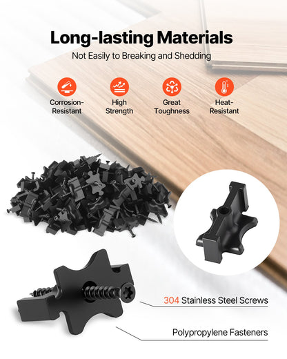 Hidden Deck Fasteners, 90-Pack Universal T-Clips for Composite Decking – alternate product view