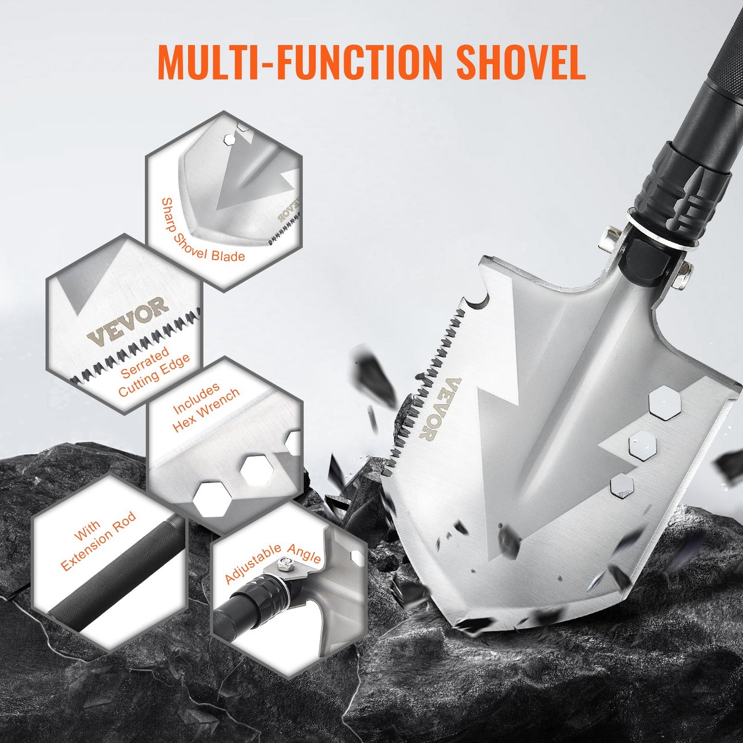 8-in-1 Folding Survival Shovel – additional product view