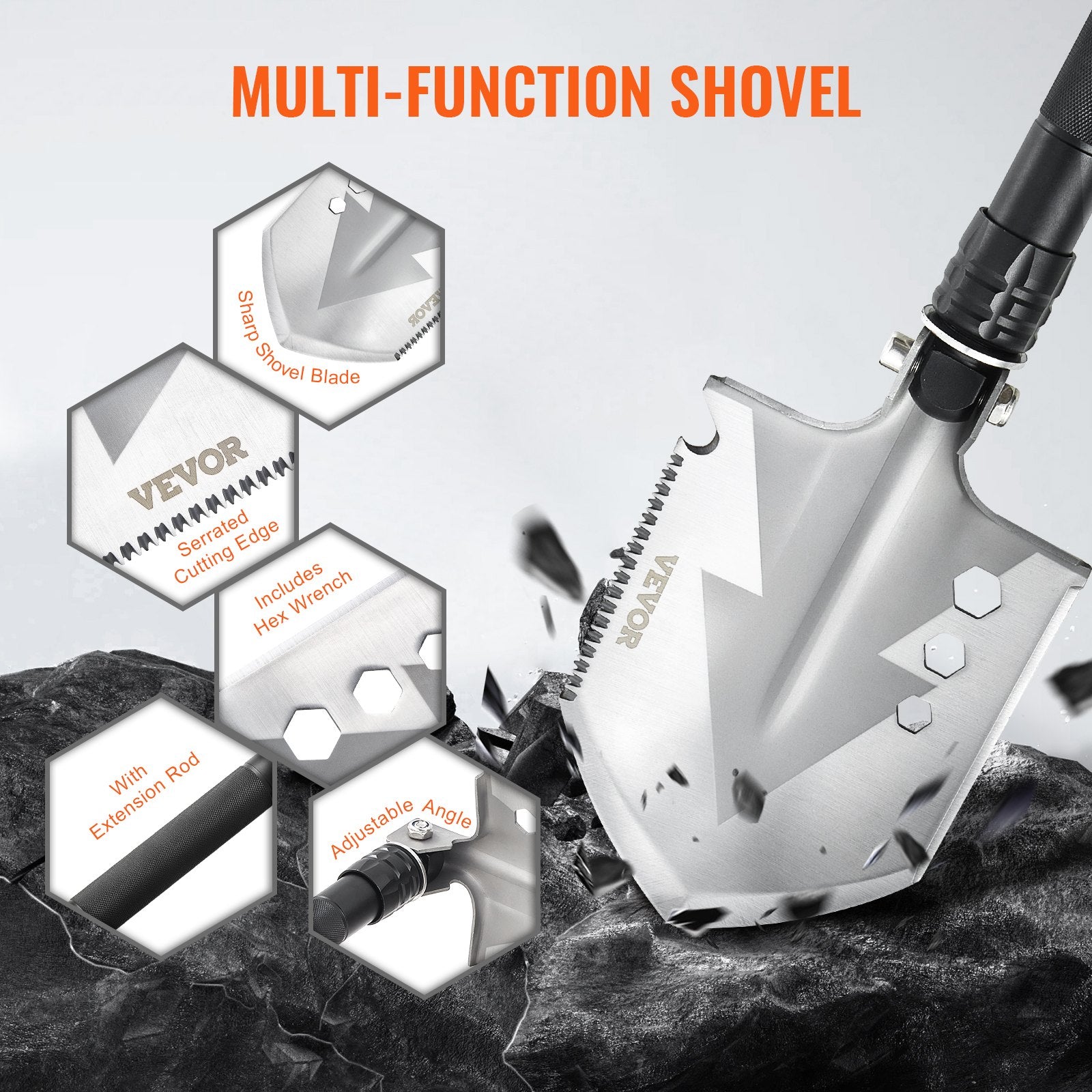 8-in-1 Folding Survival Shovel – additional product view