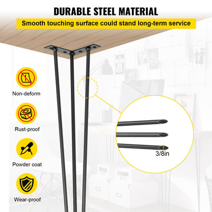24 in Hairpin Table Legs Set of 4 – product detail view