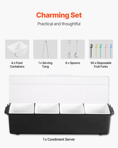 Chilled Condiment Server with Lid – alternate angle