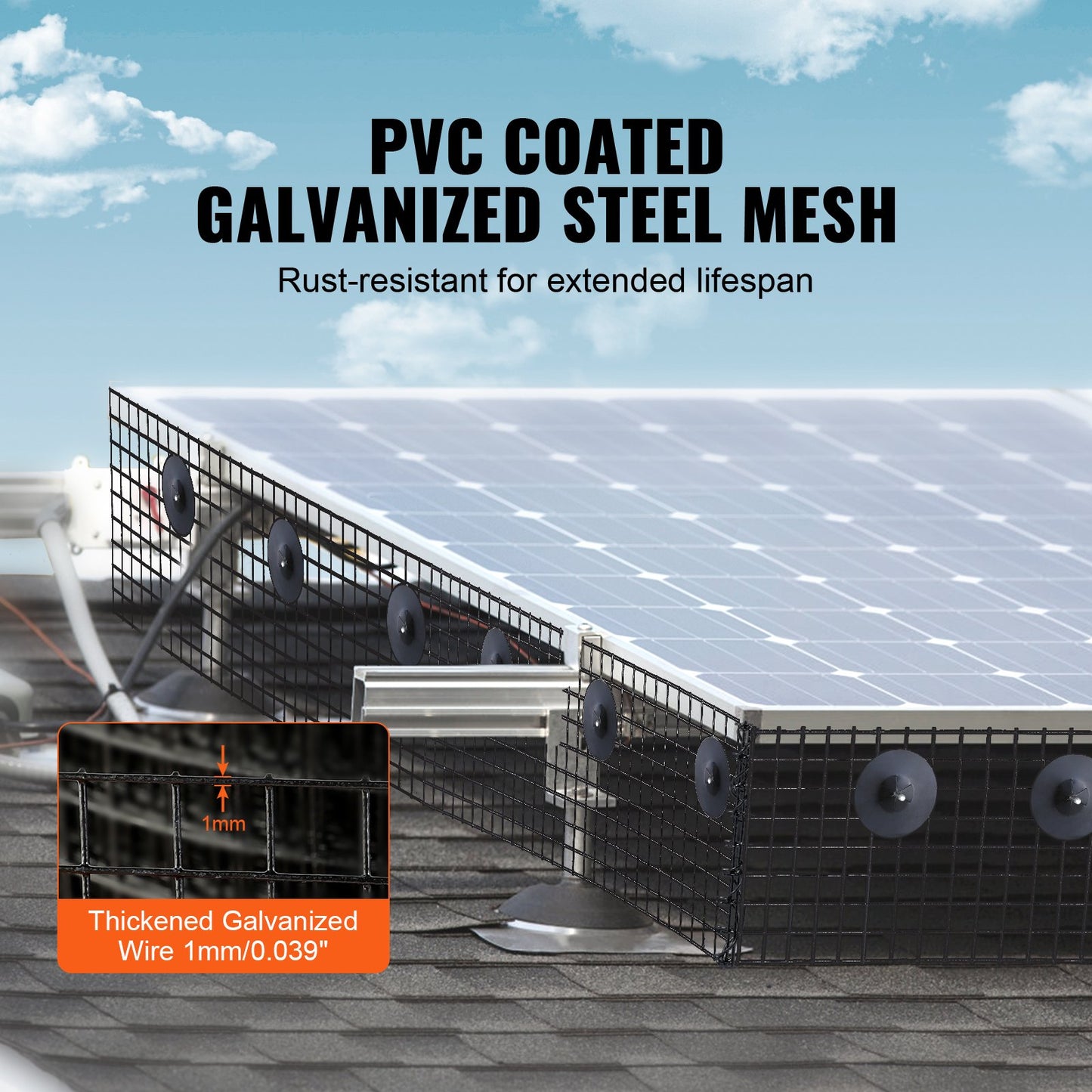 Solar Panel Bird Guard 8 in x 100 ft – alternate product view