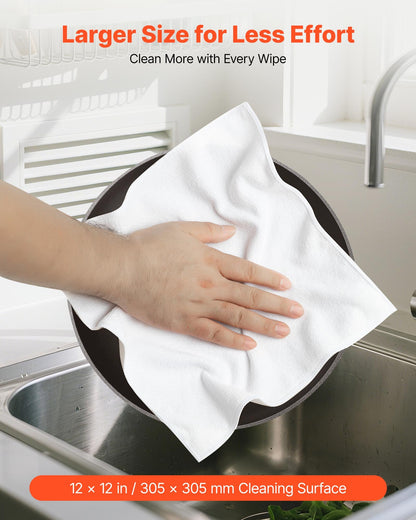 Microfiber Cleaning Cloths 50 Pack, 12 x 12 in – product detail view